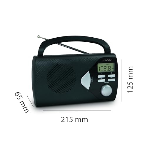 Radio portable facile d'utilisation pour seniors avec alarme