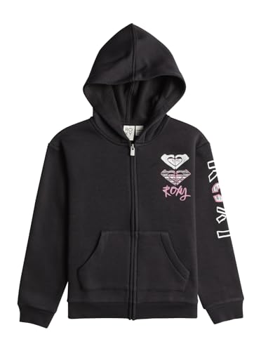 Roxy Surf Feeling Fermeture Éclair Brossée Sudadera, Phantom, Estándar para Niñas
