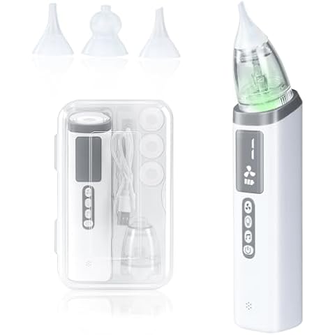 TopQuaFocus Nasal Aspirator for Adult & Baby Effective Nose Sucker for Quick Relief Ideal Nasal Suction for Babies and Toddlers 3 Silicone Tips Adjustable Suction Level - Lavage Care System Cover