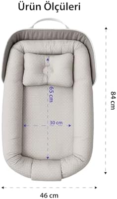 Çantalı Babynest Bebek Çantası Taşınabilir Anne Yanı Yatağı Yenidoğan Baby Nest Bej Çantalı Nest (Taş Rengi) - Görsel 3