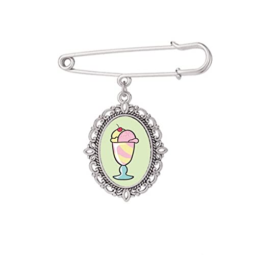 Broche cerise tasse de glace M pour robe et chemise