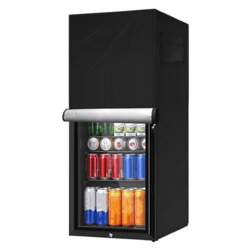 Cubierta de polvo del refrigerador: envoltura anticlimática, capa aislada del refrigerador negro Cubierta de polvo | Crape enfriador de bebidas de acero inoxidable, caja de licencia