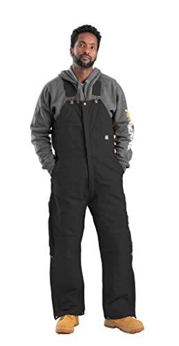 Berne Men's Heritage Insulated Duck Bib Overall, Medium Regular, Black #TOP7