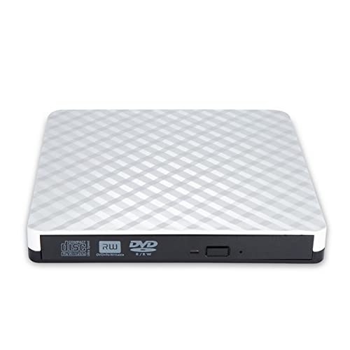 Lectora y grabadora DVD USB 3.0 externa blanca