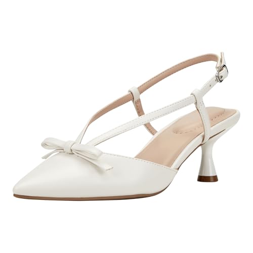 Bandolino Women's Macruz Pump, White 140, 7