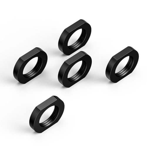 Jam Nut 1/2x28,5/8x24 Steel Black 5 Pack (5/8x24)