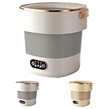 ShineLuxe下着洗濯機13 L溶離一体大容量下着ストッキングポータブルミニ折りたたみ洗濯機脱水青色殺菌消臭ワンタッチ操作可能 (【オフホワイト】13リットル/底部隠し排水パイプ)