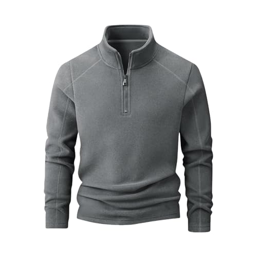 Demi-fermeture éclair sur sweat-shirt en polaire lourd vêtement d'hiver chaud pour homme