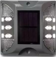 LEDWORK LOT DE 10 PLOTS SOLAIRES LED ROUTIER 20 TONNES BIDIRECTIONNELLE LUMIERE FLASH BLANC (10 pièces)