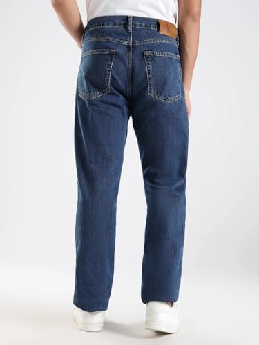 Straight Fit Mid Rise Jeans