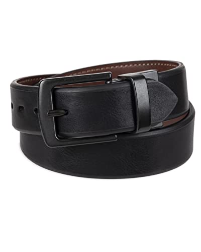 Levi's Boys' Big Kids Belt - School Casual For Jeans With Reversible Strap, Black/Brown, Medium #TOP1