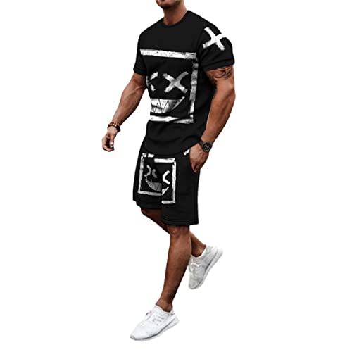 Ensemble homme imprimé 3D coloré ts1468 XL aux graphismes haute définition durables