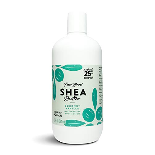 Peet Bros. Palm Oil-Free Shea Butter Moisturizing Body Lotion, 13oz / Absolutely No Palm Oil, Sulfate-free, Paraben-free (Coconut Vanilla)