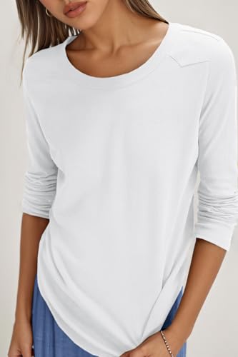 Cicy Bell Womens Long Sleeve Shirts Casual Loose Fit Crew Neck Seam Tunic Tops Fall Basic Tees4