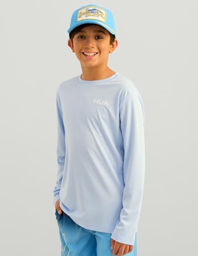 Image of HUK Kids Pursuit Pattern Long Sleeve Shirt, Fishing Shirt for Kids