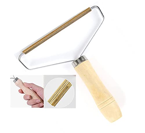 Dognling 2-Pack Hair Remover, Hair Removal Brush, Fluff Brush For Removing Cat And Dog Fur, Fluff From Carpets, Clothes, Sofas, Car Seats, Bedding, Fabrics (2-Pack Copper Head + Wood Handle) #TOP2
