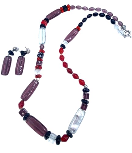 Set de cristal Antica Murrina Venezia rosa de dos piezas en acero inoxidable