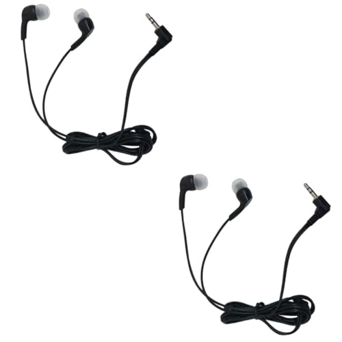 Auriculares in-ear con cable pack de 2 unidades ergonómicos para televisión hombres y mujeres