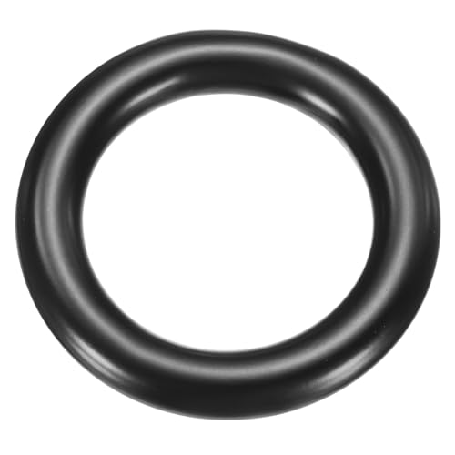 QUARKZMAN M10 x 40 x 60mm (WD. x ID. x OD.) Metallringe, 304 Edelstahl Massiv Geschweißt Nahtlos O-Ring Dekorativ Verbindung Für Makramee, Hängeschlingen Seil, Schwarz