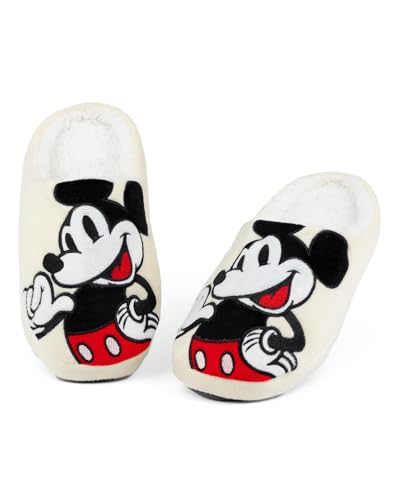 Disney Mickey Mouse Womens Slippers Clubhouse Character Kidult Merchandise Mule Slippers For Ladies Indoor Footwear