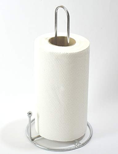 Etior® Premium Kitchen Napkin Holder, Kitchen Napkin Roll Stand, Paper Towel Holder. Elegant, Silver Chrome Finish