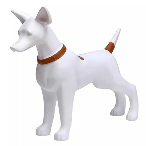Plastic Dog Model Mannequin - Head Rotatable, Standing Dog Dress Form Clothes Manikin, Pet Dog Statue for Display Window / Shelf / Desk ( Color : Style - 3 )