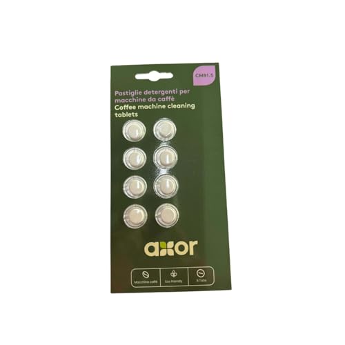 AXOR OTOMATİK KAHVE MAKİNESİ TABLETi 8 Lİ 1,5 GR Kahve Makinesi temizleme tableti,kahve yağı çözücü otomatik kahve makineleri için.