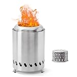 HOVCEH Tabletop Fire Pit, Portable Smokeless Tabletop Firepit, Smokeless Fire Pit with Folding Stand and Travel Bag, Stainless Steel Table Top Fire Pit for Camping, Outdoor, Wood & Charcoal Burning