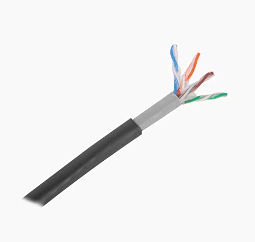 1000' Weatherproof Waterproof UV Rated Direct Burial Gel Filled Network CAT5e Cable W/Solid Copper Conductors 300 Meter Spool UL Approved