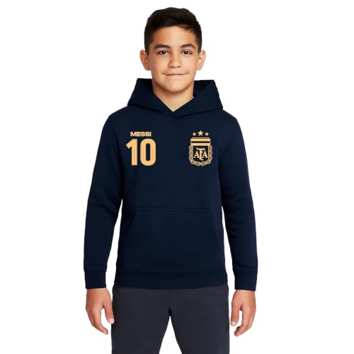 Image of Icon Sports Officially Licensed Argentine Football Association Lionel Messi Pullover Hoodie - Unisex Kids