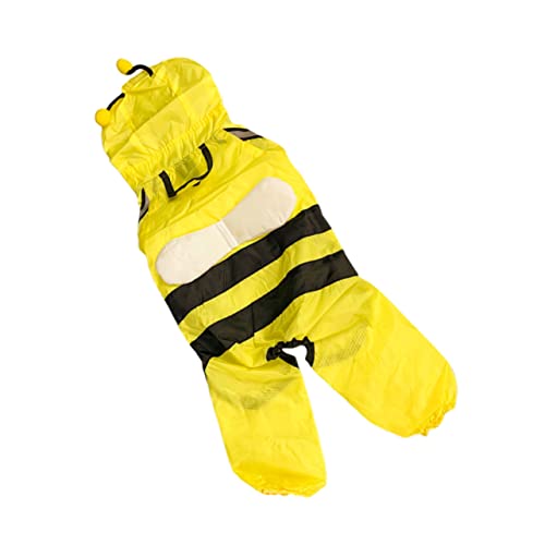 ROMISBABA シー小蜜蜂型犬用レインコート 防水ペットウェア 中小型犬用 おしゃれなカモフラージュデザイン 梅雨対策にな犬用雨具