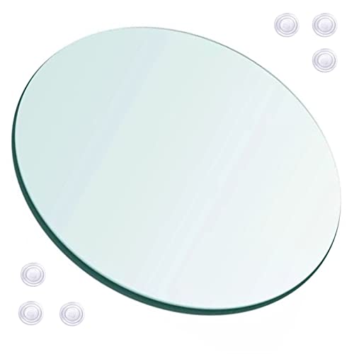 Mesa redonda de cristal, fuerte dureza, resistencia a altas temperaturas, no frágil, parte superior templada, buena estabilidad, mesa de comedor, piezas de repuesto de muebles, 1/3 pulgadas de grosor