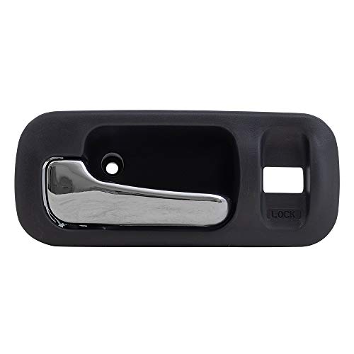 Brock Replacement Drivers Front Inside Interior Door Handle Gray Bezel w/Chrome Handle Compatible with 1997-2001 CR-V 72164-S10-A11ZA HO1352139