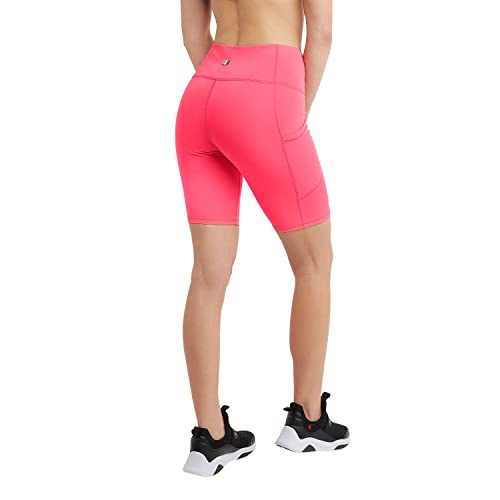 Champion, Absolute Bike, Comfortable Moisture-Wicking Shorts For Women, 9" Inseam, Joyful Pink, Medium #TOP1