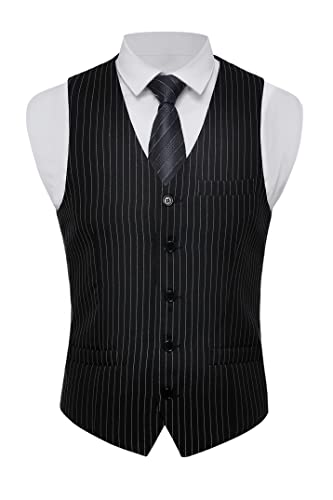 BABEYOND Men's Formal Suit Vest Slim Fit Waistcoat Business Vest for Suit Tuxedo2