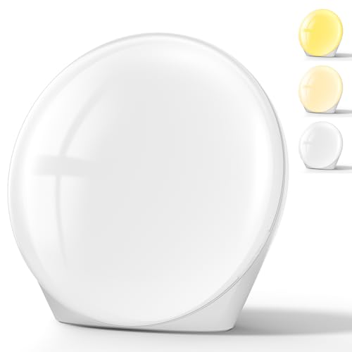 SUXIO Light Therapy Lamp - 10000 Lux Therapy Lights Lamp, 3 Timing & Mode Happy Lamp, Touch Control Sunlight Lamp with Memory Function, Portable Light Box Therapy Use As Lift Mood for Home,White