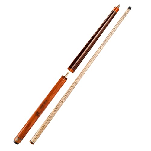 Taco de Billar 142 cm Madera Sólida Mango de Cuero Punta 14 mm miniatura 1