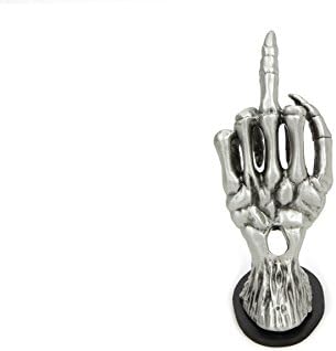 Skeleton Hand Fender Ornament for Harley Davidson Silver Patina 48-0246