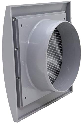 Grey Exhaust Hood Vent 4'' Inch with Built-in Pest Guard Screen and Flange, Air Vent Cover, HVAC Exhaust Vent Duct Cover, Exhaust Cap - Image 3