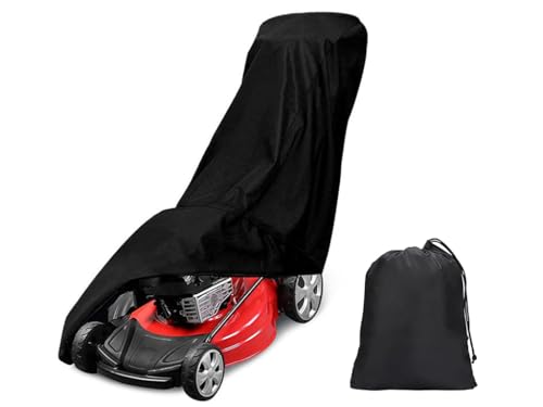 Anlising Housse de Tondeuse à Gazon, Bâche de Protection pour Tondeuse à Gazon 210D Oxford, Avec Sac de Rangement à Cordon, 195 x 66 x 112CM Universel...