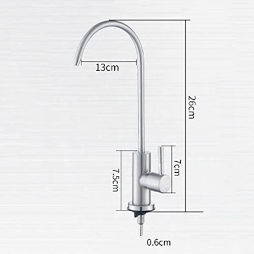 Filtro de grifo de cocina de cuello de cisne cepillado, solo agua fría, grifo purificador de agua de alta calidad para uso doméstico y familiar, diseño ecológico