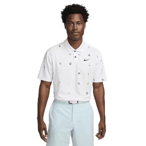 Amazon.com: Nike Tour Men's Dri-FIT Golf Polo (White/Black