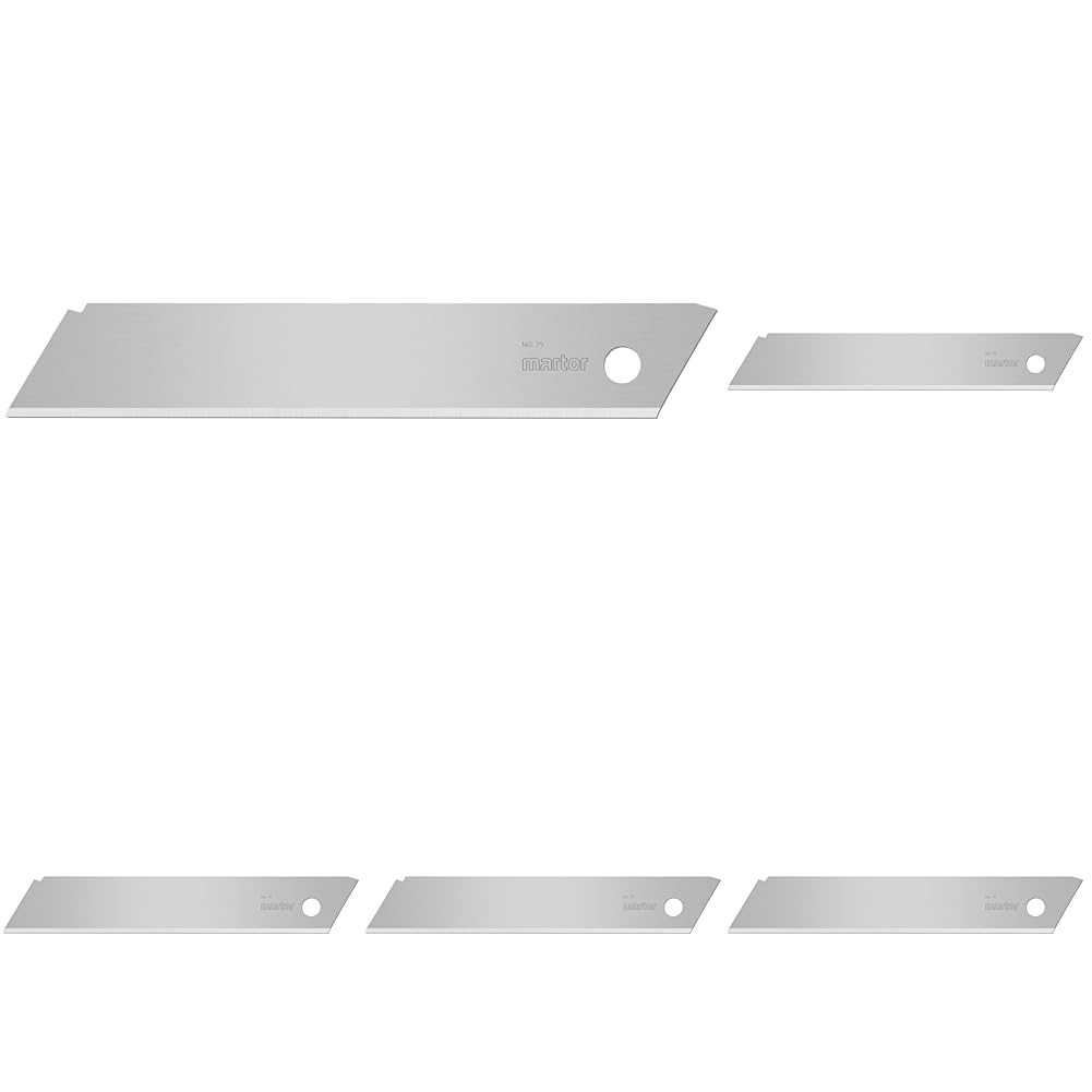 MARTOR 10 x Styroporklinge, Ersatzklingen Cuttermesser, Sicherheitsmesser, 17,9 mm, Scharf, 1-fach Nutzbar, Stahl, Nr. 79 (Packung mit 5)