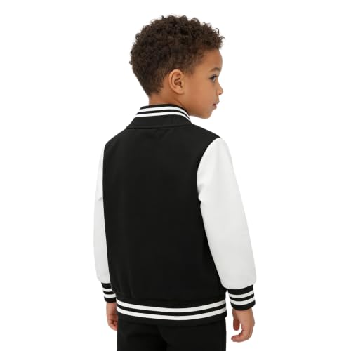Image of LittleSpring Boys Girls Varsity Baseball Jacket Zip Up Bomber Jacket Thin 2-10Years