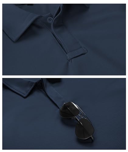 Image of SCODI Men's Golf Polo Shirt Short Sleeve Tactical Shirts Casual Tennis T-Shirt