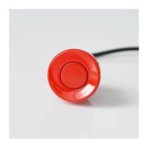 Radar De Recul Voiture Radar Recul pour Voiture 22 Mm Noir Rouge Bleu Argent Blanc Gris Champagne Kit Capteurs Stationnement Moniteur(Rouge)