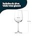 Libbey Vina White Wine Glasses Set of 6, 18.25 Oz Elegant, Fancy Glasses Drinking Set, Stemmed Wine Glasses for Weddings, Birthdays, Parties and More