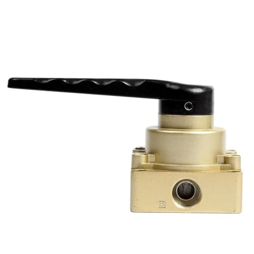 GORUBXOI Válvula Manual de Cilindro HV Válvula HV-200/300/400-02/03/04 Tres Unidades Cuatro Pasos HV(HV400-04 4 Caliber)