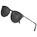 Produktbild TSEBAN Vintage Damen Sonnenbrille Polarisierte Frauen Brille, Acetat-Rahmen & UV 400 Schutz,B - Schwarz,Einheitsgröße