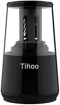 Tihoo Electric Pencil Sharpener, Automatic Pencil Sharpener and Auto Stop with Safety Device, Fast Sharpen USB Cable/Battery Operated Pencil Cutter for School, Home, Office